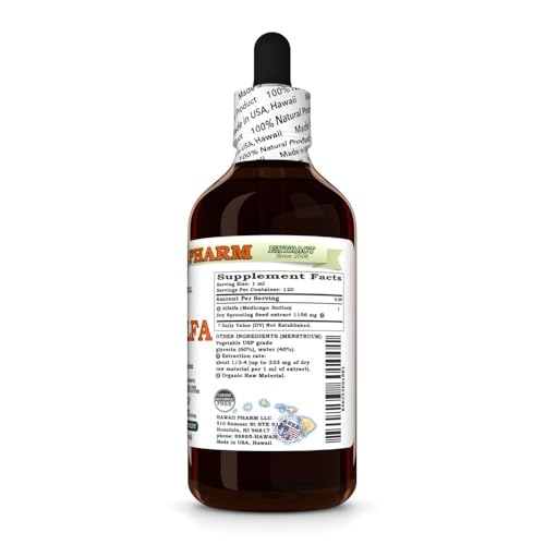 Hawaii Pharm extracto líquido concentrado de alfalfa natural pack 15x4 oz