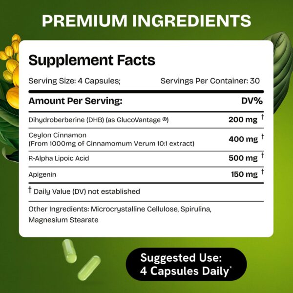 Contenido de canela y berberina