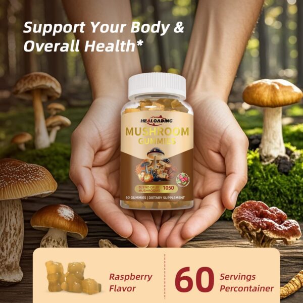 HEALOADING gomitas de hongo con sabor a fruta natural