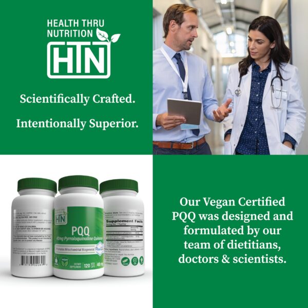 Etiqueta y detalles del suplemento PQQ Health Thru Nutrition