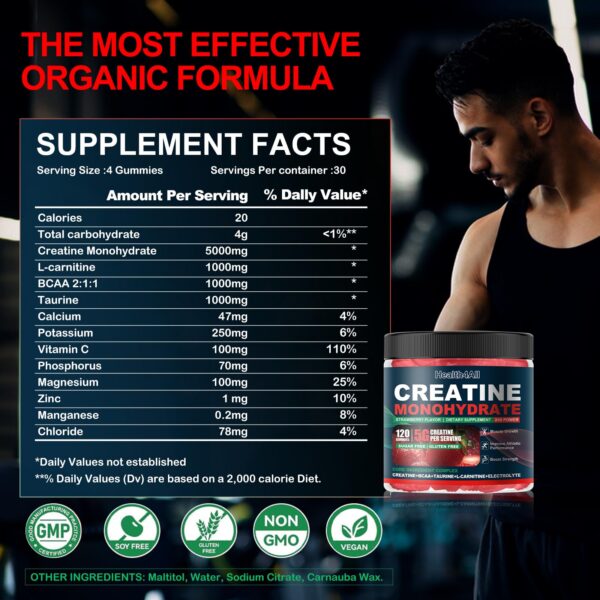 Health4All gomitas creatina sabor fresa caja