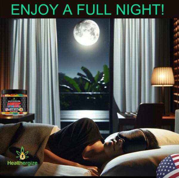 Gomitas cáñamo Healthergize en mano