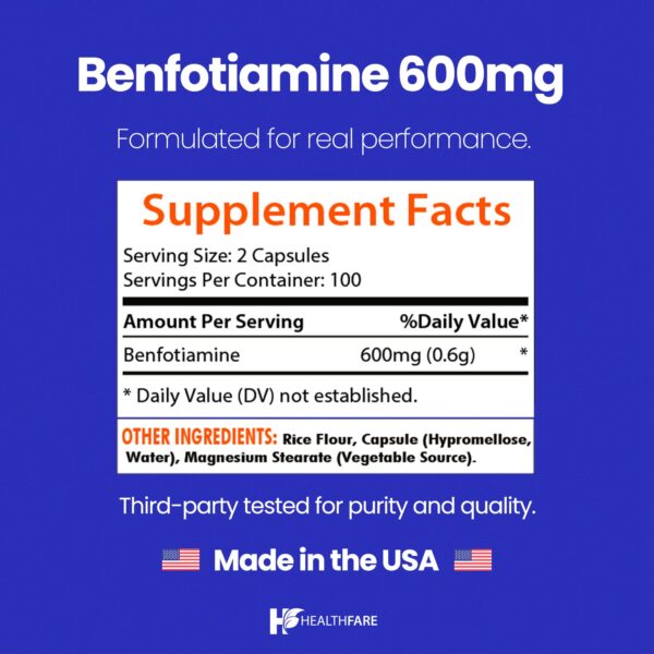 Cápsulas de Benfotiamine Healthfare