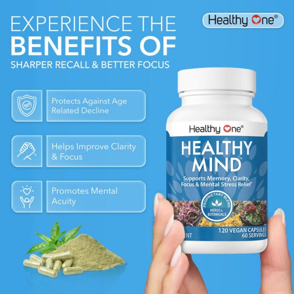 Healthy Mind suplemento memoria y concentración 60 cápsulas