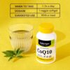 Frasco mostrado con sin gluten y sin soja