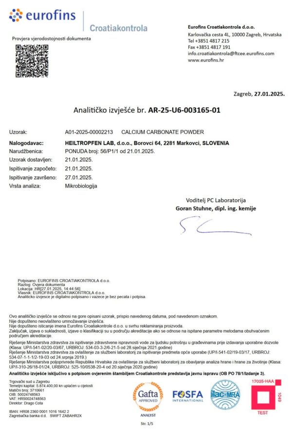 Version 1.0.0 Certificados de calidad en la etiqueta