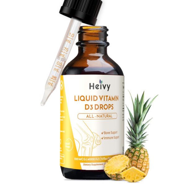 Frasco completo Heivy Vitamin D3 Gotas Piña