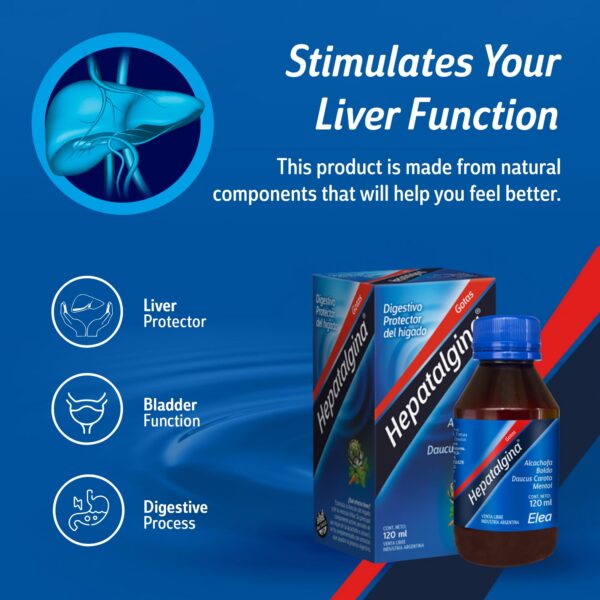 Suplemento Hepatalgina para mejorar la digestión y salud hepática
