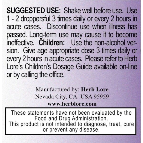 Version 1.0.0 Herb Lore Echinacea tintura para soporte sistema inmune
