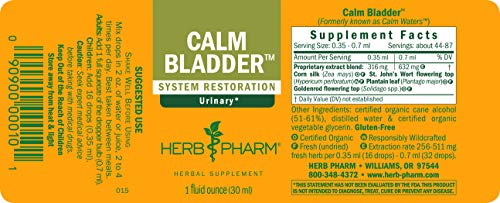 Herb Pharm fórmula calm bladder 1 onza líquida