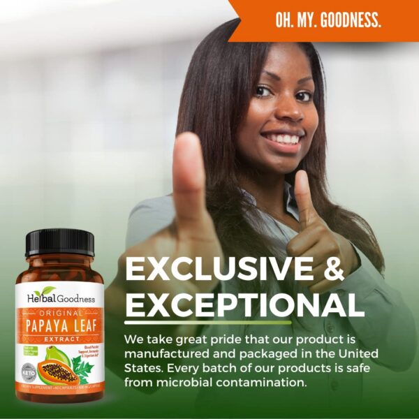 Herbal Goodness extracto de hoja papaya cápsulas 6 pack
