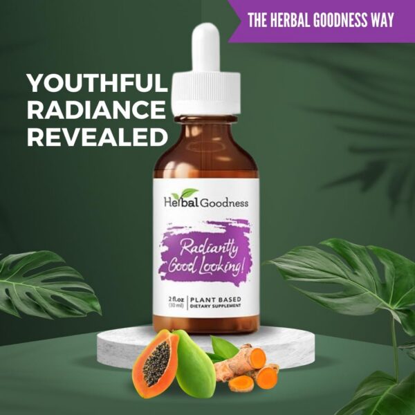 Version 1.0.0 Herbal Goodness Radiantly Looking Good cuidado natural para la piel 2 fl oz