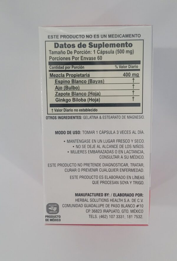 Version 1.0.0 Herbal PRS Bayas Espino Ajo para presión arterial y arterias