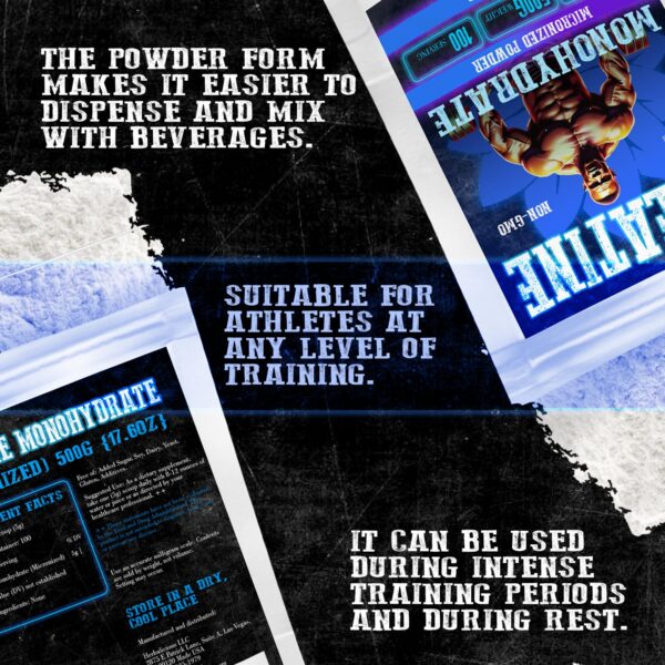 Vista superior del frasco de creatina