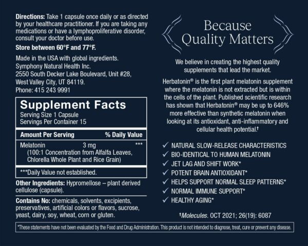 Herbatonin melatonina natural planta para jet lag y ritmo circadiano