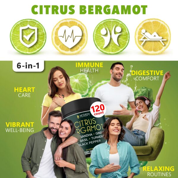 Frontal paquete Herbpy suplemento natural curcumina y bergamota