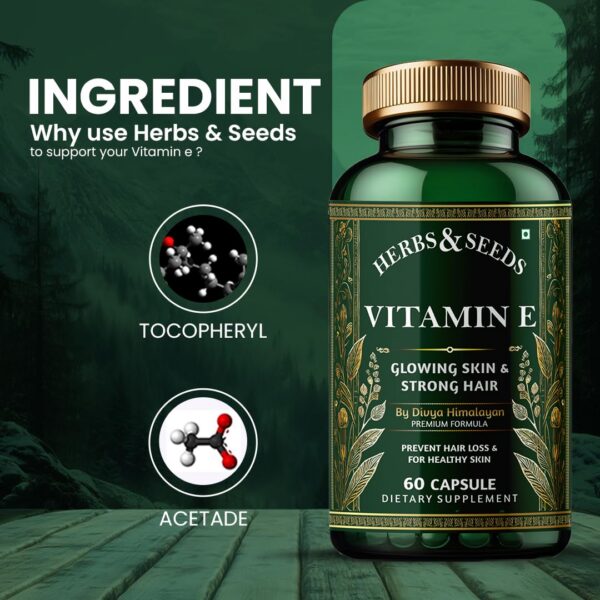 Cápsulas de vitamina E destacadas