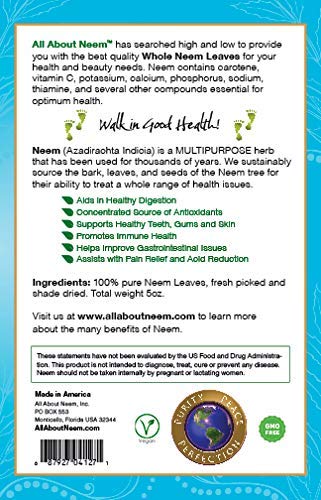 Version 1.0.0 Hojas neem secas naturales para té y cuidado holístico