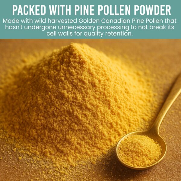 Polen de pino canadiense empaquetado