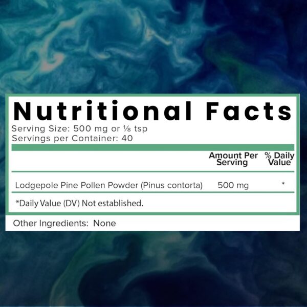 Polen de pino orgánico sin aditivos