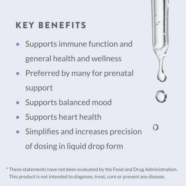 Contenido del gotero Holistic Health Methyl Folate