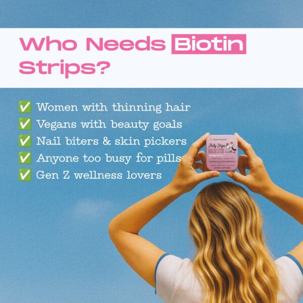 Biotina HOLY STRIPS en empaque pequeño