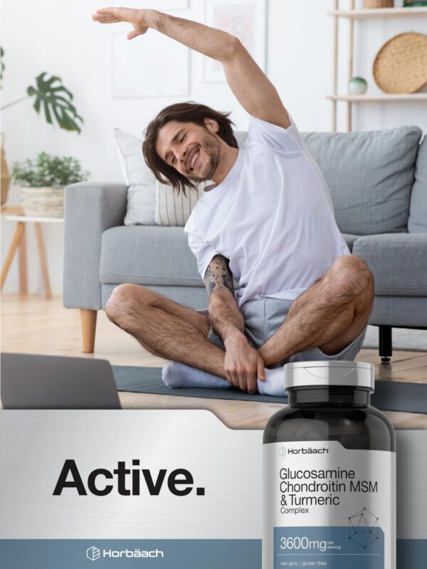 Botella Horbäach 360 tabletas con cúrcuma y MSM para articulaciones