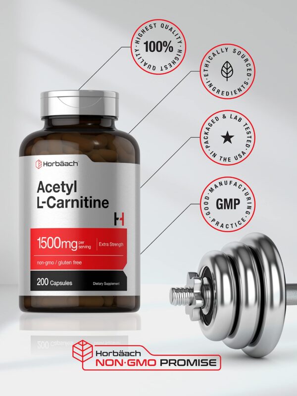 Detalles de etiqueta Horbäach Acetyl L-Carnitine 1500mg