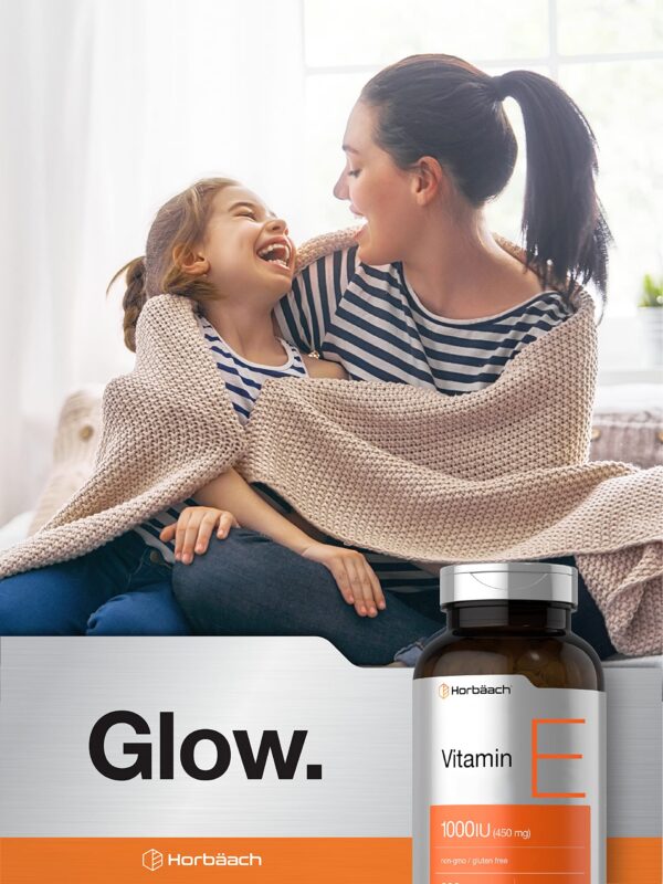 Horbäach cápsulas vitamina E no GMO sin gluten para antioxidante