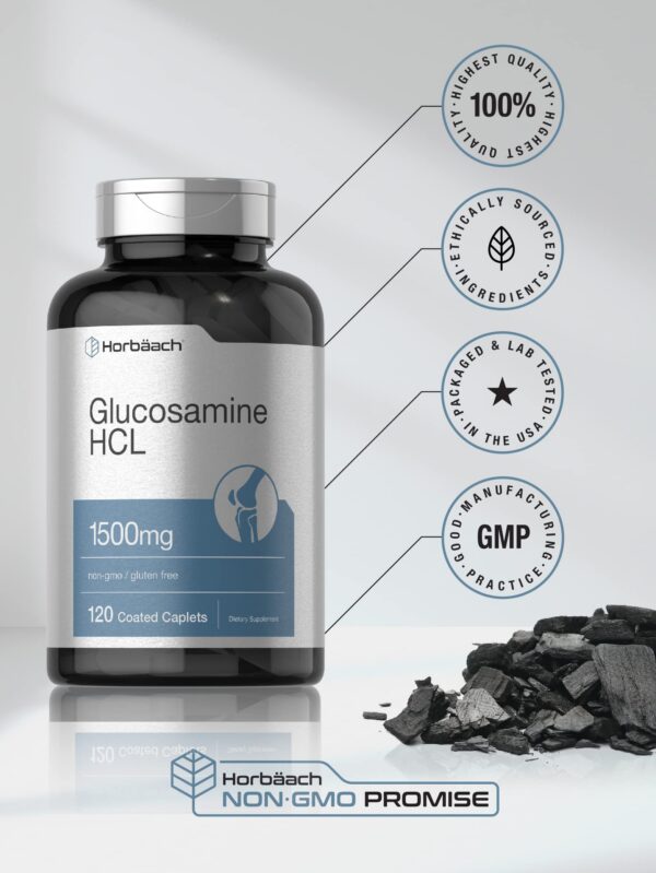 Etiqueta completa del producto Horbäach Glucosamine HCL