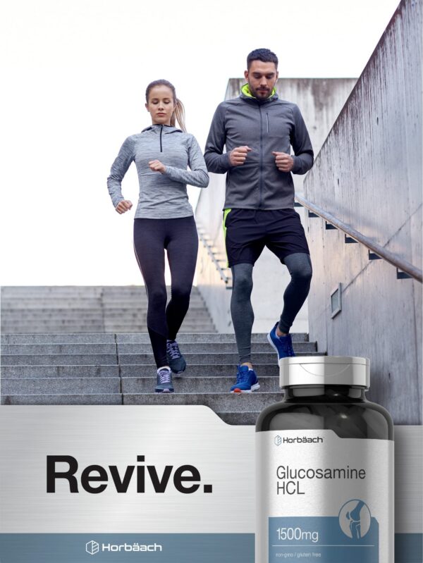 Tabla nutricional en etiqueta de Horbäach Glucosamine HCL