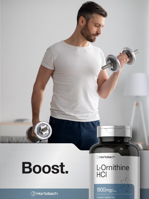 Frasco con cápsulas Horbaach L-Ornitina HCl