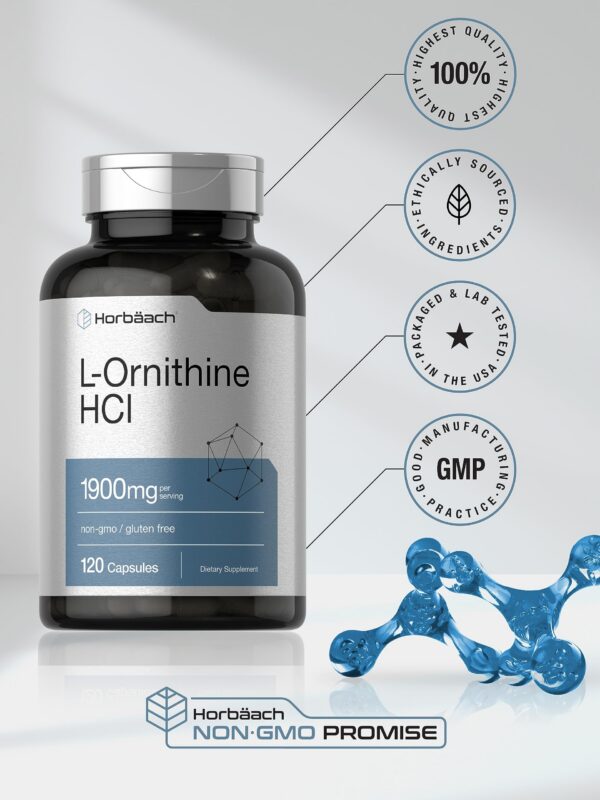 Etiqueta con información de L-Ornitina HCl