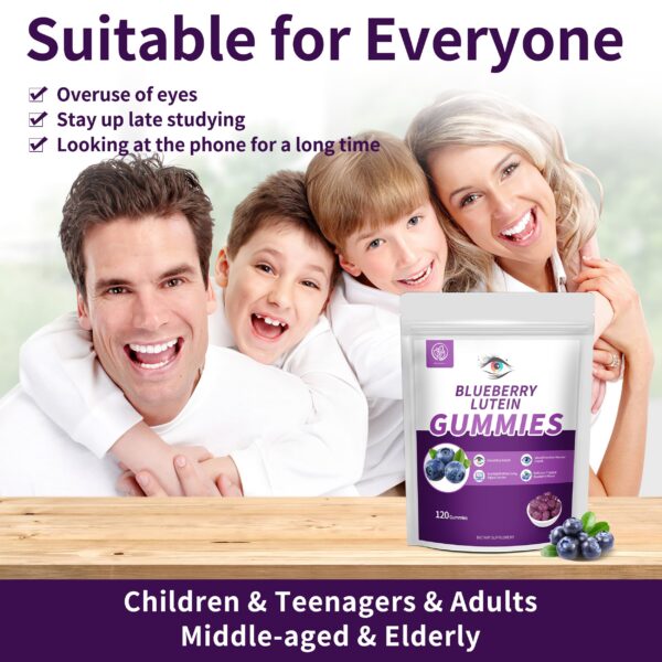 Envase de gominolas Hudetex Blueberry Lutein