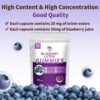 Detalle de ingredientes en el empaque Hudetex Blueberry Lutein