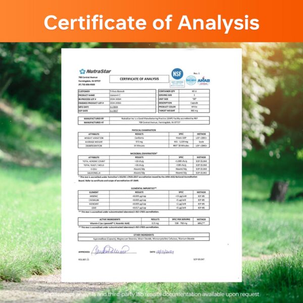 Detalles de etiqueta HUJ Vitamina C