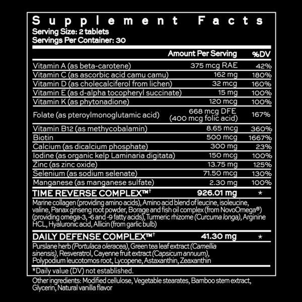 Empaque de TimeCapsule Multivitamin