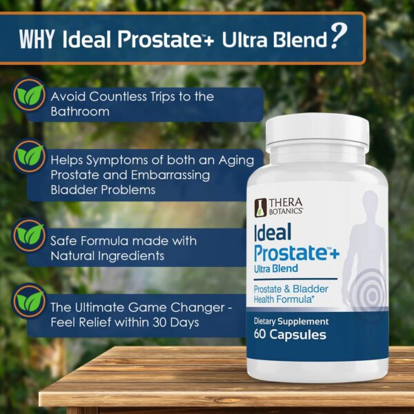 Version 1.0.0 Ideal Prostate Plus envase y cápsulas para cuidado prostático