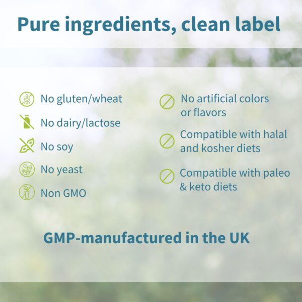 Lista de ingredientes e información