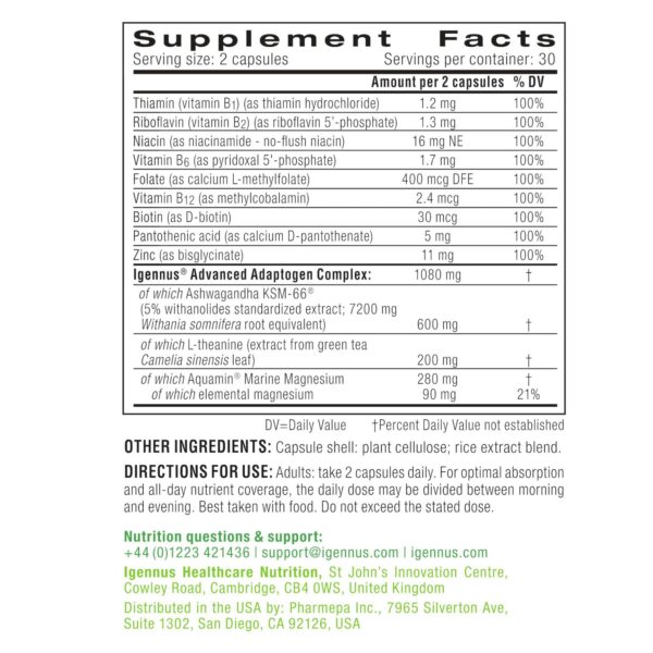 Version 1.0.0 Etiqueta Igennus L-Theanine y Magnesio