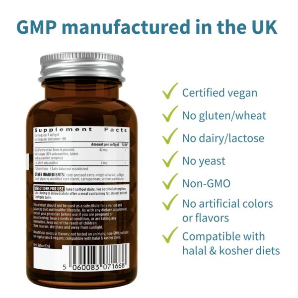 Frasco Igennus Vegan Astaxanthin en estante