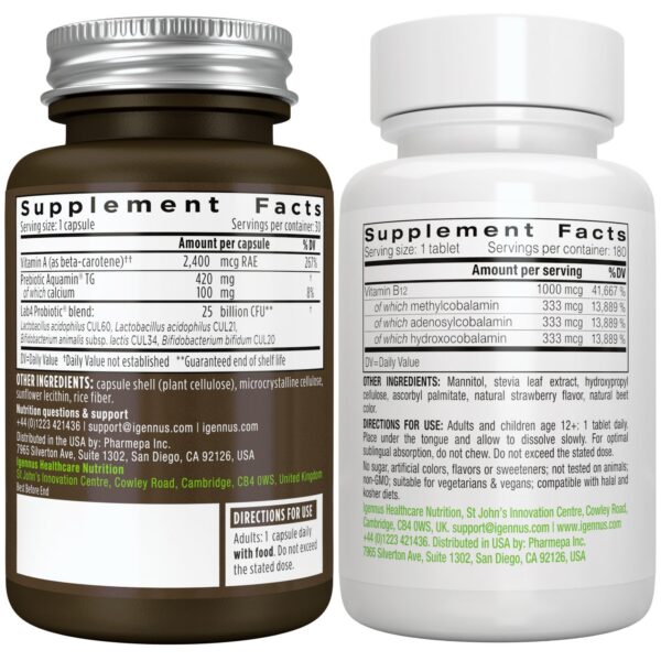 Igennus etiqueta de pack vegano