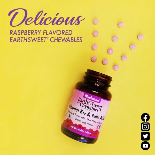 Imagen cápsulas suplementarias Bluebonnet B12 ácido fólico