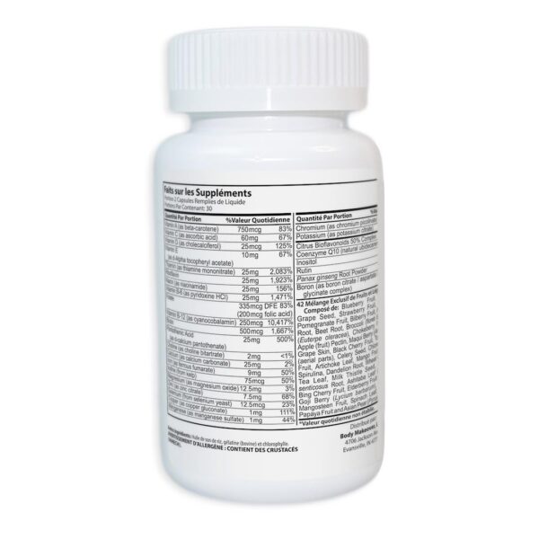 Imagen lateral Skinny Jane multivitaminas de frutas y verduras