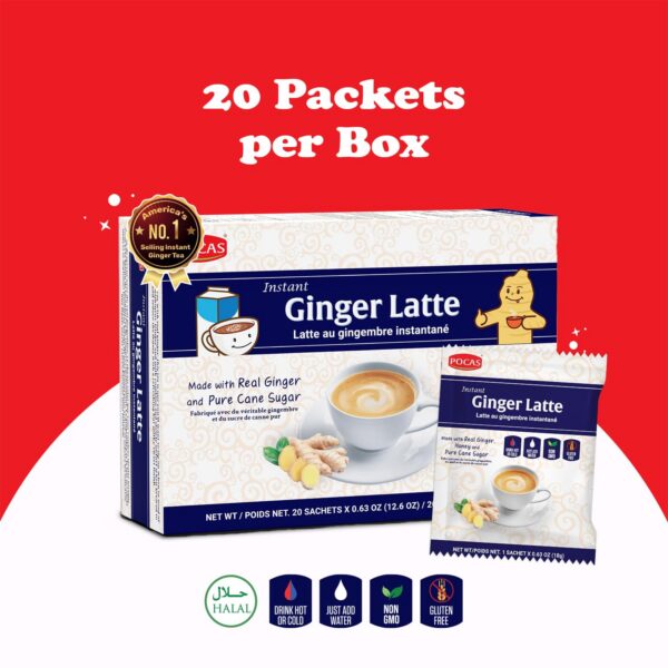 Imagen promocional latte de jengibre POCAS