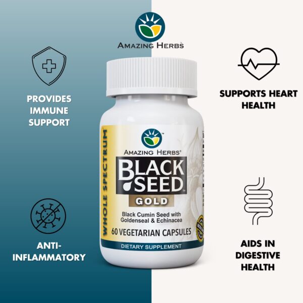Indicaciones y beneficios de Black Seed Gold de Amazing Herbs