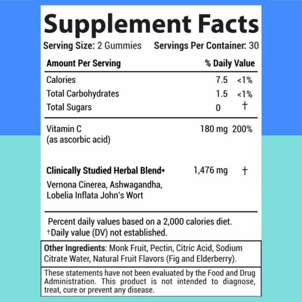 Individual gomita para dejar de fumar y vapear sabor frutos rojos