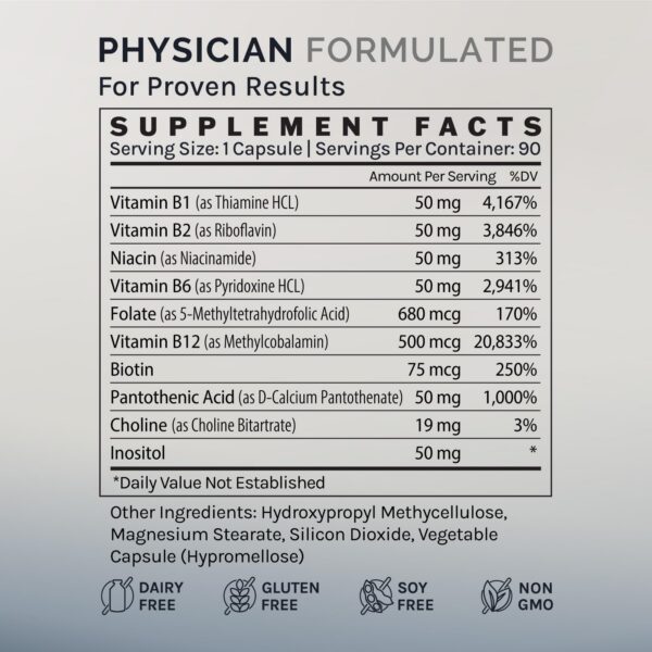 Frasco InfiniWell y etiqueta