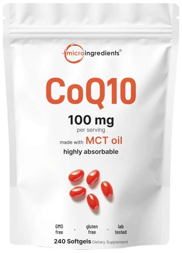 Frasco con información de CoQ10