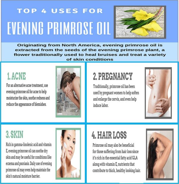 Información nutricional aceite onagra Nutridom Omega-6 500mg